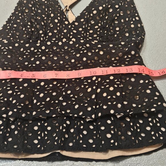 BCBGMaxAzria Eyelet Halter Top M - Picture 8 of 9